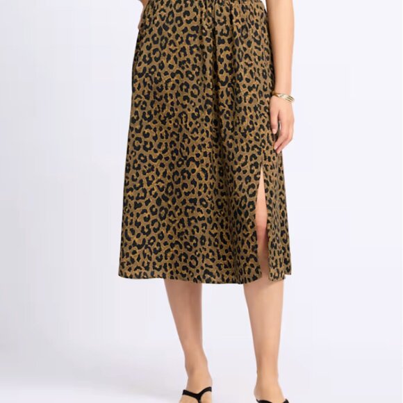 Vero Moda Leopard midi skirt with POCKETS :) - Picture 4 of 5